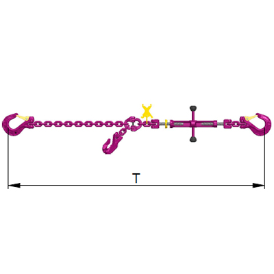 ICE Lashing chains with tensioner ICE-CURT-K-GAKO and IVH