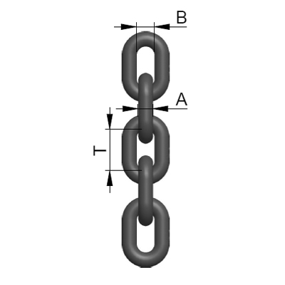 ICE-Round steel chain - Black phosphated