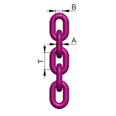 ICE-Round steel chain - Powder coated